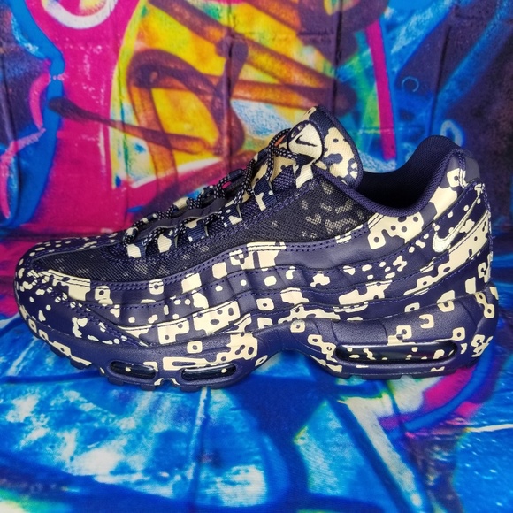 Nike Air Max 95 Mens Blue Desert Running Training - Picture 6 of 7